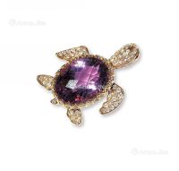 紫水晶海龟造型吊坠