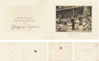 英王乔治六世 签赠 “在被轰炸的白金汉宫”新年贺卡
