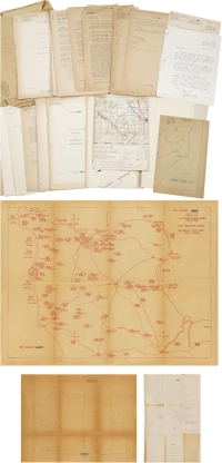 盟军诺曼底登陆 作战部队绝密文件、地图等绝密文献