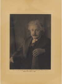 爱因斯坦 亲笔签名照