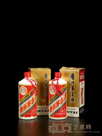 1983-1985年飞天牌贵州茅台酒（大飞天） 数量：2瓶