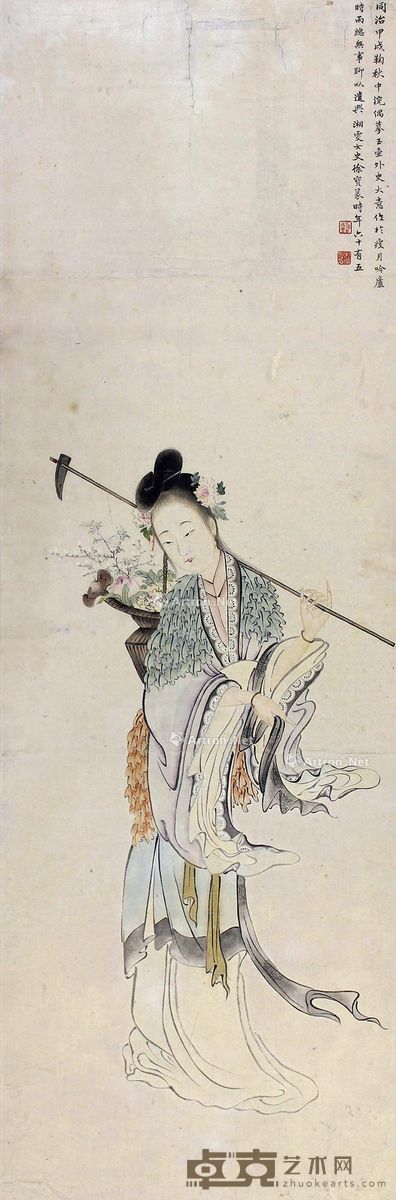 徐宝篆 仕女 116×39cm