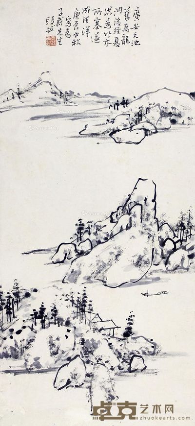 段栻 兰竹石 96×33cm