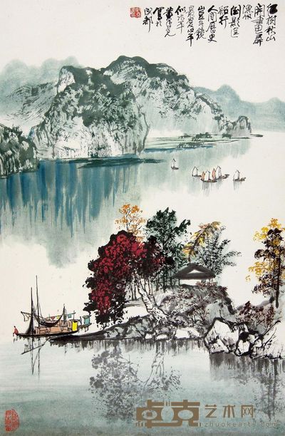 黄纯尧 红树秋山 44.5×68cm