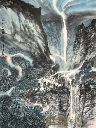 罗源 空山幽傅 51×68cm