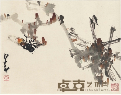 赵少昂 鸣蝉图 38×29.5cm