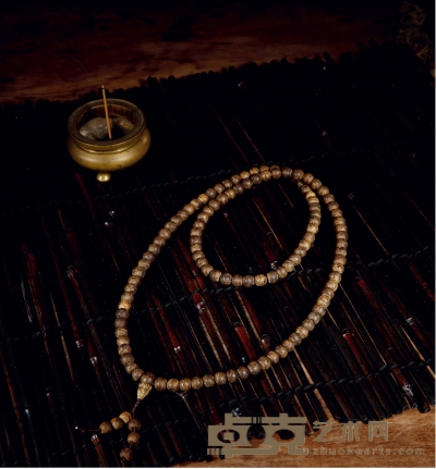 越南芽庄沉香一百零八子珠串 珠径：0.6cm 数量：108粒 重：28g