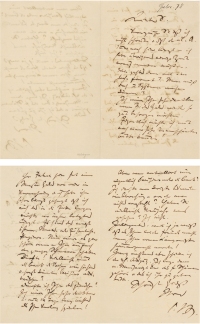 勃拉姆斯 致出版商西姆洛克并提及克拉拉·舒曼的亲笔信
