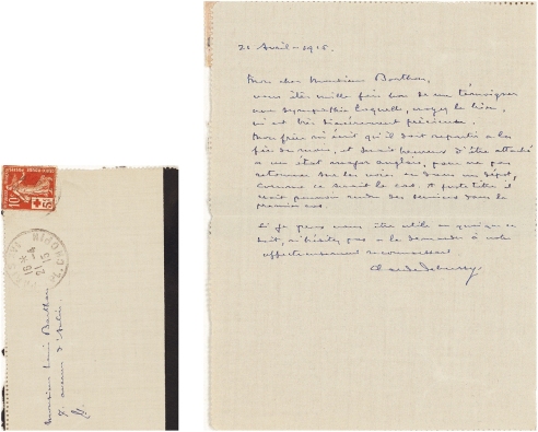 德彪西 致法国总理巴尔都亲笔信