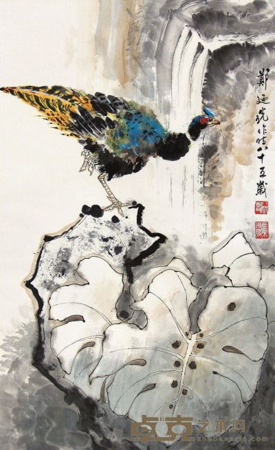 郑乃珖 花鸟 87×53cm