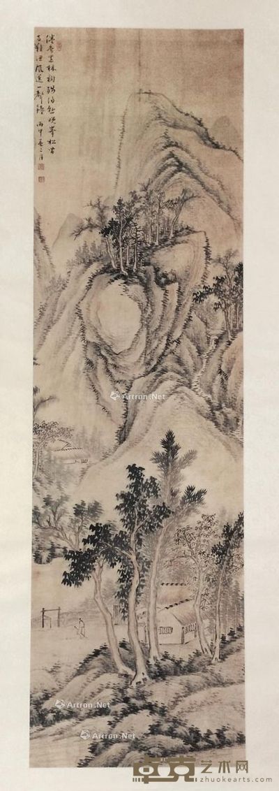 山水 127×36.5cm