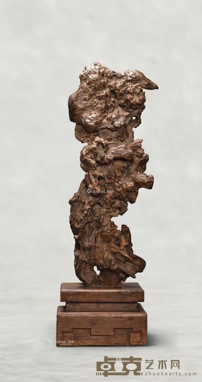 现代 木山子带楠木座 高48cm