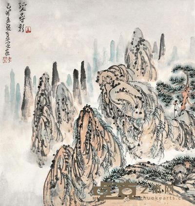 李孝萱 孤人寻影 34×32cm