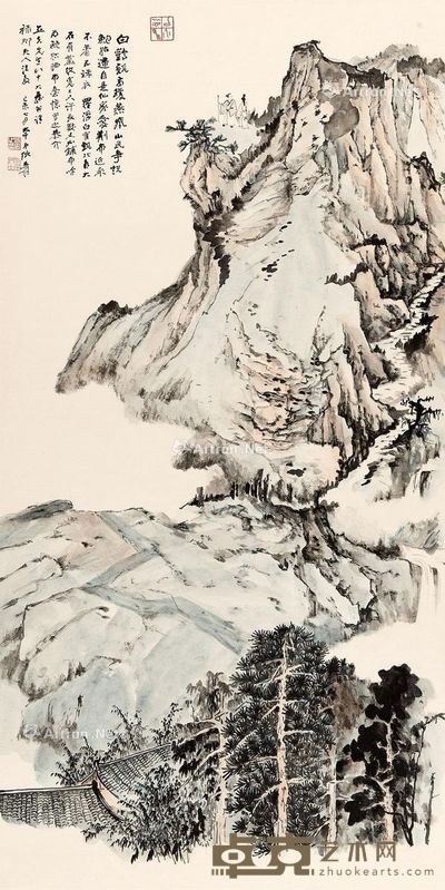张大千 山水 138×69.5cm