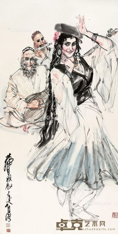 黄胄 新疆舞 --