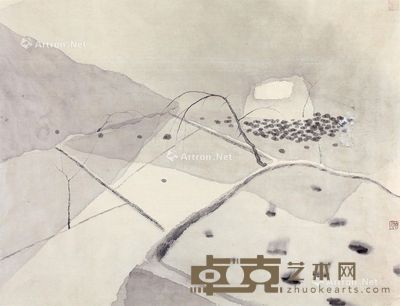 沈勤 风景 62×47.5cm