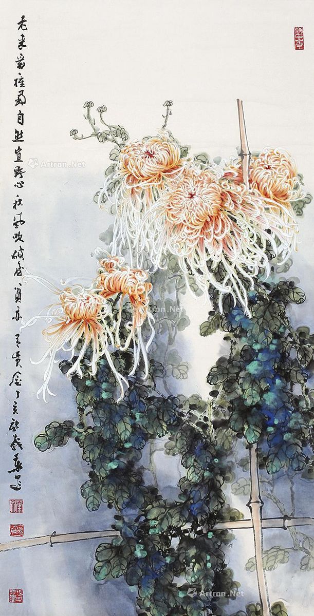 叶泉菊花_2015年小雅撷珍首场书画拍卖会_广东小雅斋_拍品价格_图片_ 