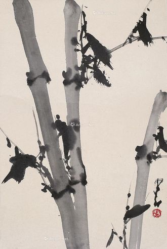 赵少昂 墨竹