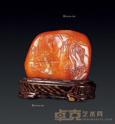近代 寿山石山水人物小件 高5cm
