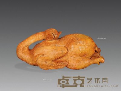 民国 寿山石雕刻鸡摆件 长26cm