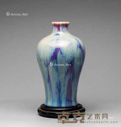 清中期 窑变釉梅瓶 高27cm