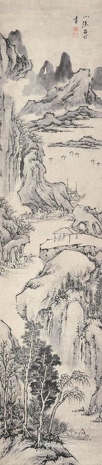 吕材 山水