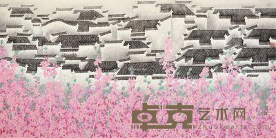 李冲 桃花源里人家 66×132cm