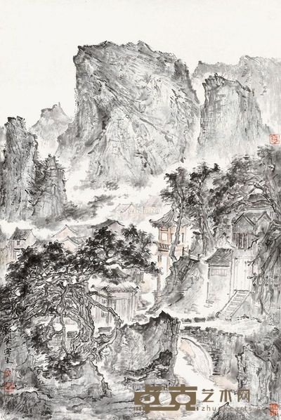 周新华 山水 69×45cm