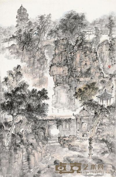 周新华 舒啸虎丘 69×45cm