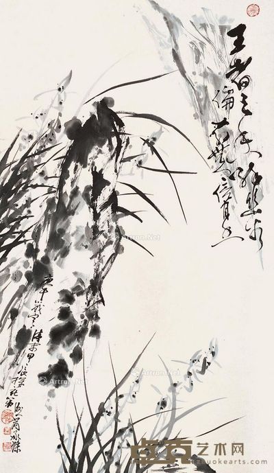 商承杰 墨兰 95×55cm