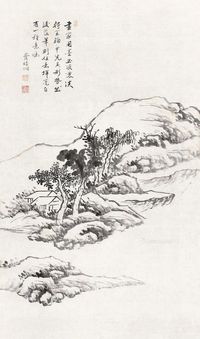 费晴湖 山水