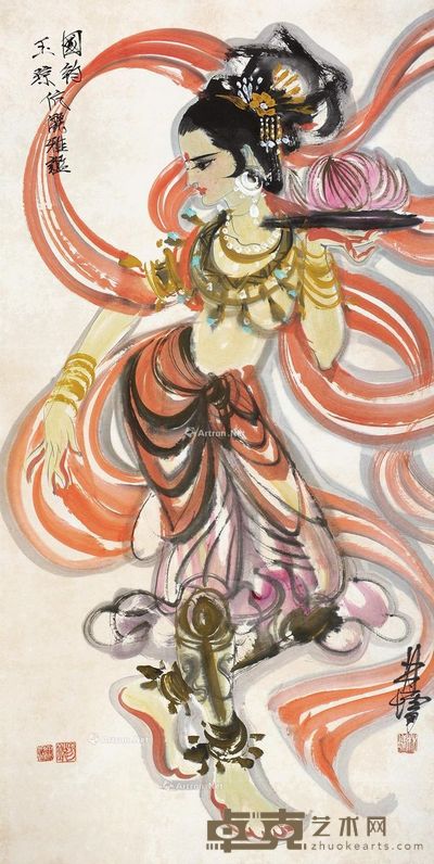林墉 国韵 136×68cm
