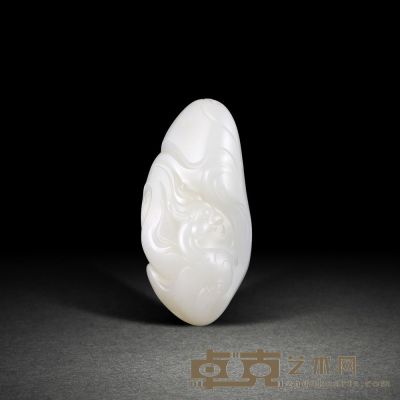 陈祖雄和田玉籽料丹凤朝阳把件(独籽） 6.2×3.0×2.7cm       68g