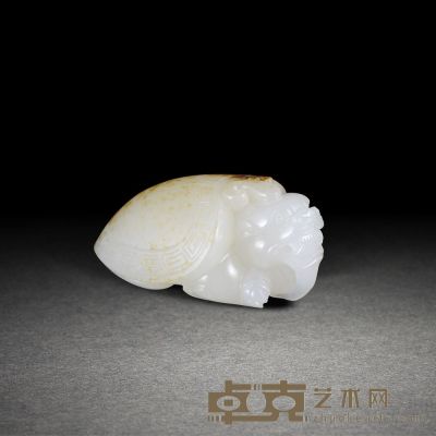 张焕庆和田玉籽料龙龟挂件 4.0×2.5×1.8cm       23.6g