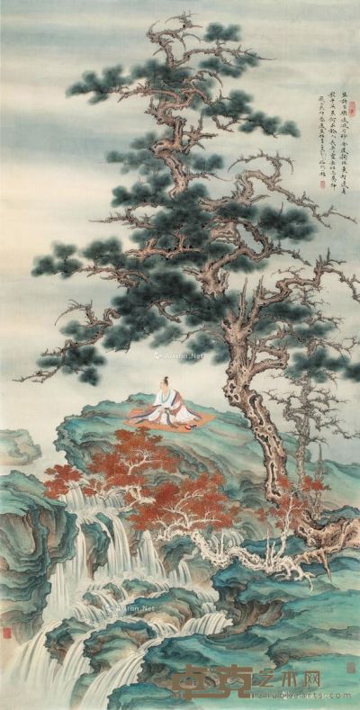 任重 琴诗自乐 136×69cm