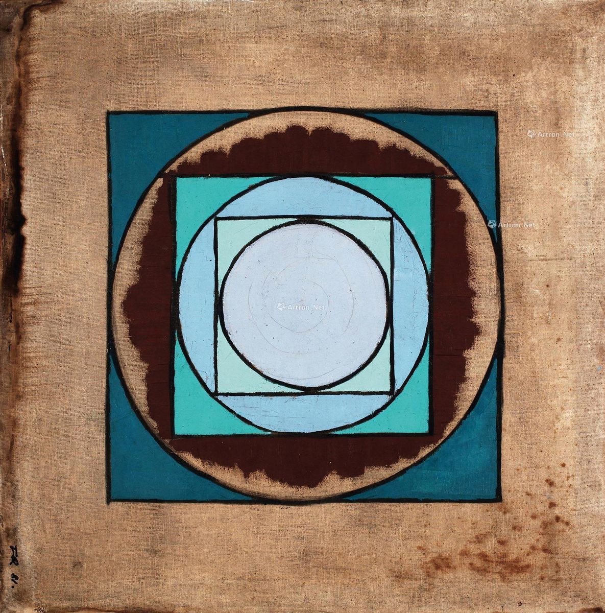 傅强 方圆的赞歌 65.5×66.5cm