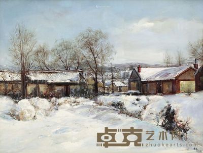 蔡豪杰 雪后 64×84cm