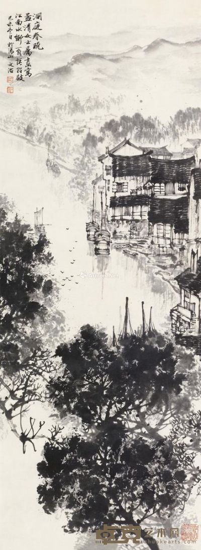 宋文治 洞庭春晓 90×33cm