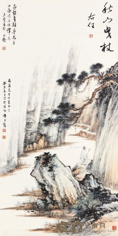 黄君璧 山水 133×66cm