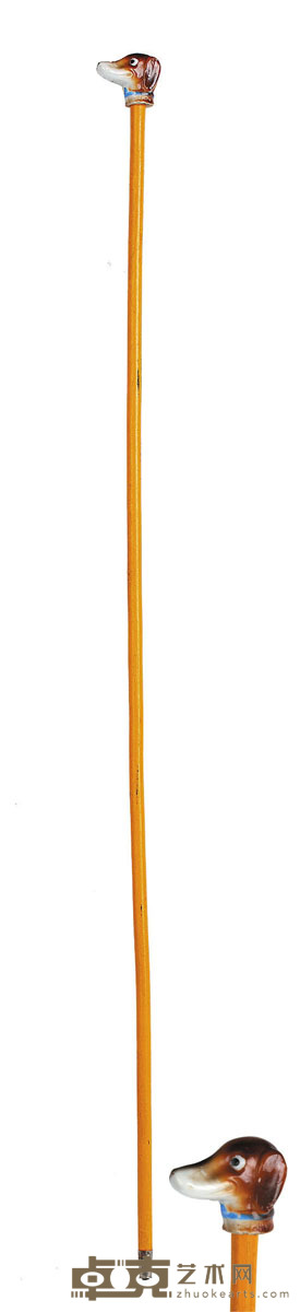 陶瓷狗头手杖 L88cm