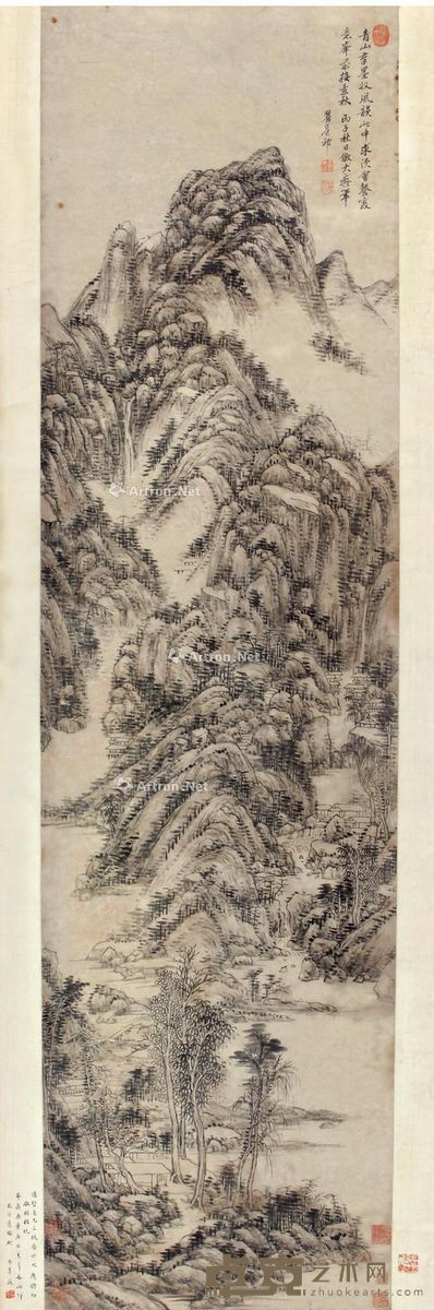 王原祁 青山风韵 168×45cm