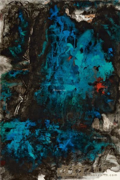 郑登桥 春山叠彩图 109×80cm