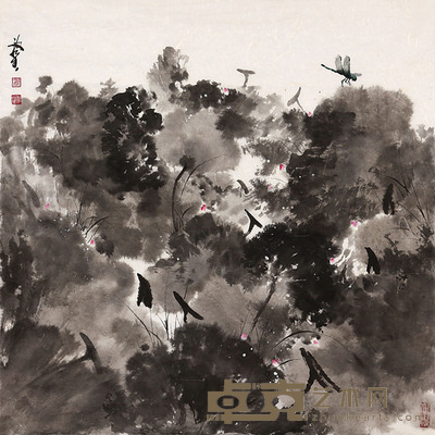 张永生 荷塘清趣 70×70cm
