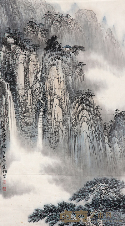 周觉钧 山水清音 68×38cm