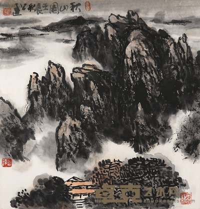 郭公达 山水 34×34cm