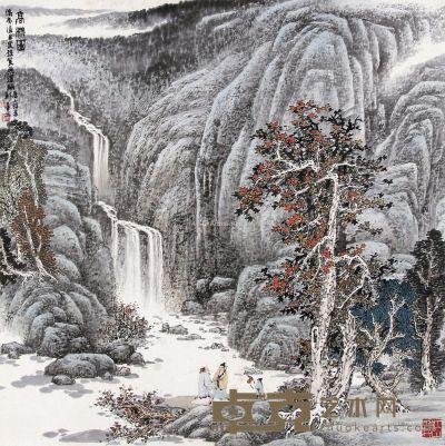 郑百重 高秋图 70×68.5cm