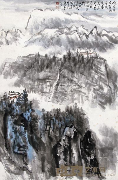 吴一峰 峨眉雪景图 67.5×44cm