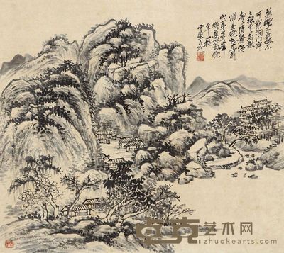 赵云壑 万壑千岩图 36×41cm