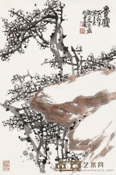 朱宣咸 香雪图 68×45cm