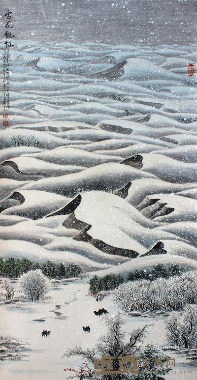 黄名芊 雪花飘飘 68×136cm